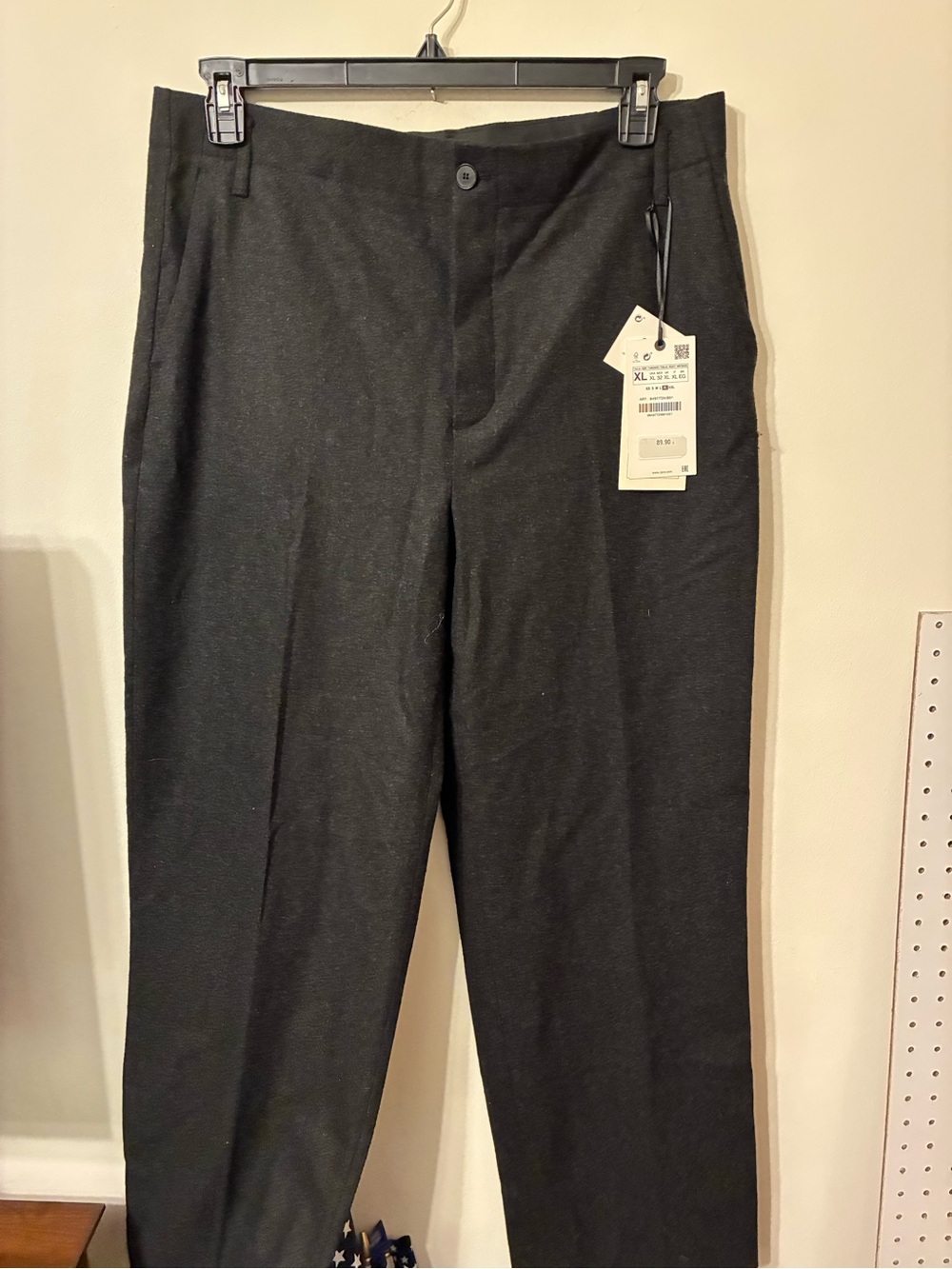 NWT black Zara XL Flanner Trouser